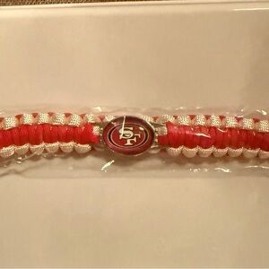 Red and Gold SF 49ers knot Bracelet